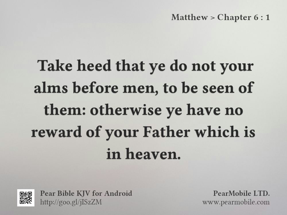 Matthew, Chapter 6:1